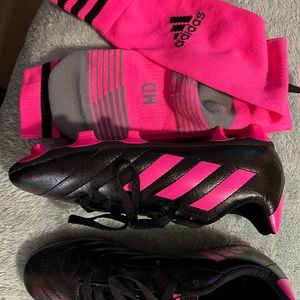 Adidas Soccer Cleats and Soccer Socks Size 4Y